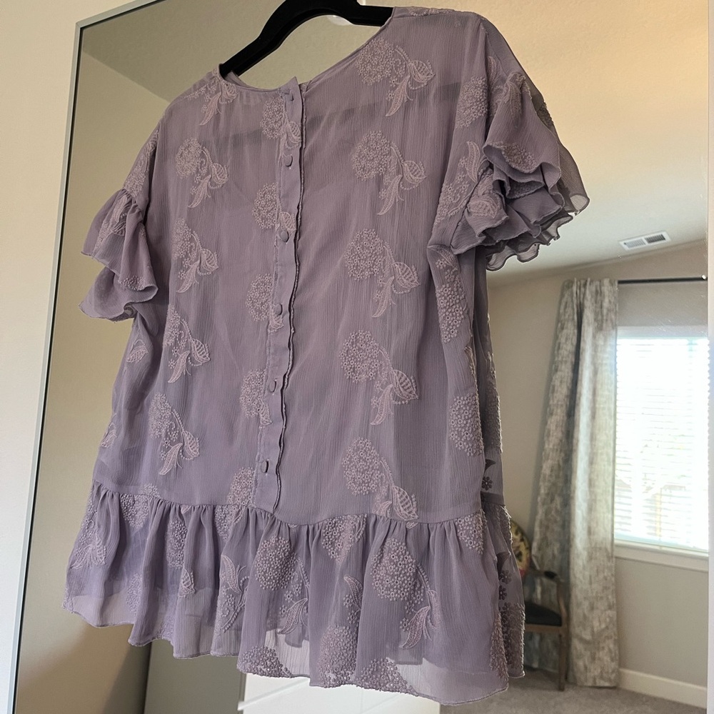 Vertigo Embroidered Ruffled Top - Picture 4 of 10
